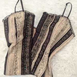 Gorgeous tapestry beaded corset